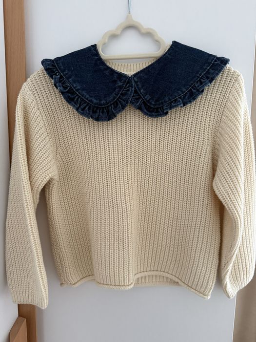 Дитячий светр з комірцем zara для дівчинки 98 розмір