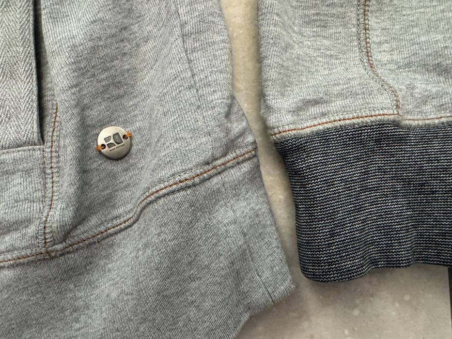 Hugo Boss szara zip fleece rozpinana markowa bluza męska M extra stan