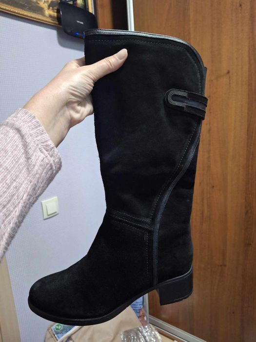 Черевики замшеві 40 розмір, зимові сапоги