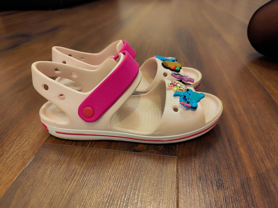 Crocs J3 34 35 lekkie sandały woda plaża dziewczynki stitch kapibara