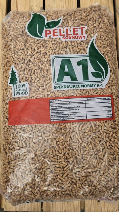Pelet drzewny SOSNOWy 6mm. A1 Czysta trocina