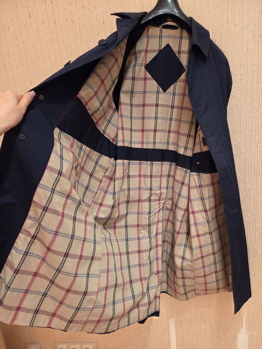 Чоловічий синій плащ тренч Corneliani Brioni Claude Michel XL