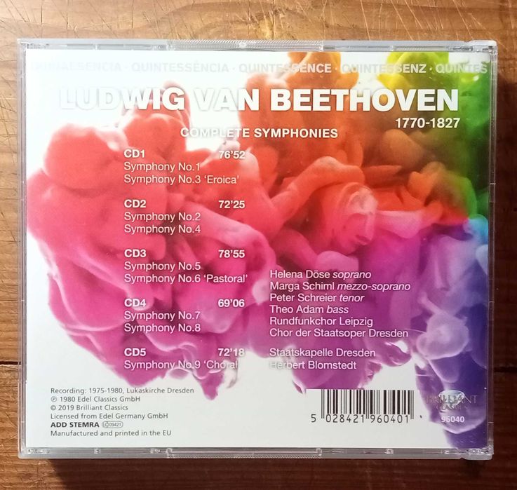 Beethoven - Symphonies - Blomstedt, Staatskapelle Dresden (5CD)