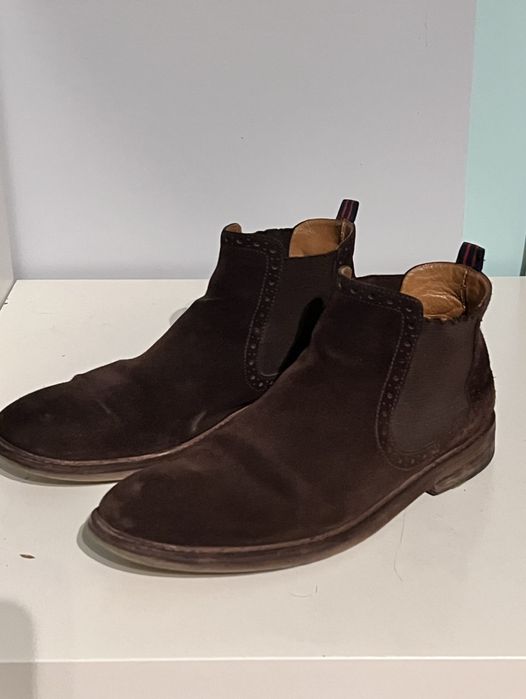 Buty męskie skóra zamsz Kazar 41 eleganckie brązowe