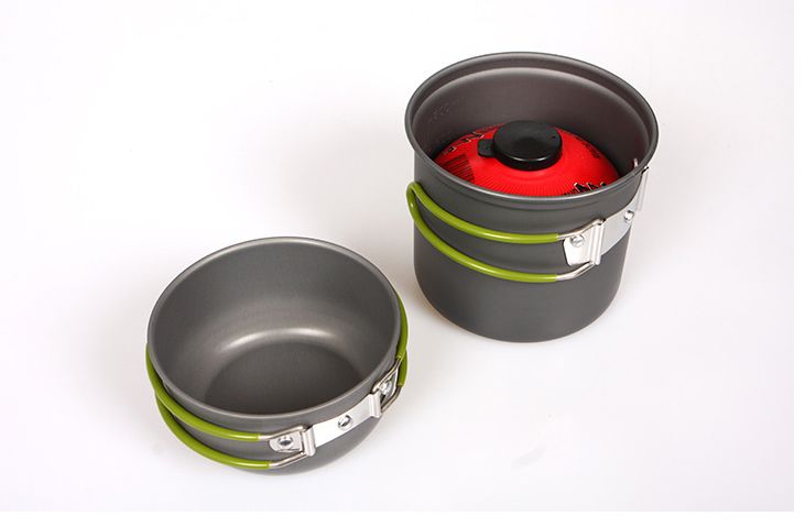 Легкий туристичний посуд з анодованого алюмінію. Посуда котелок.