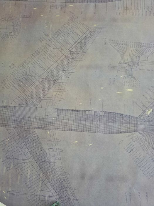 "Poster" Boeing 767 - Diagrama das Estações (1976) (Avião)