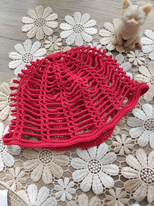 Czapka ażurowa boho