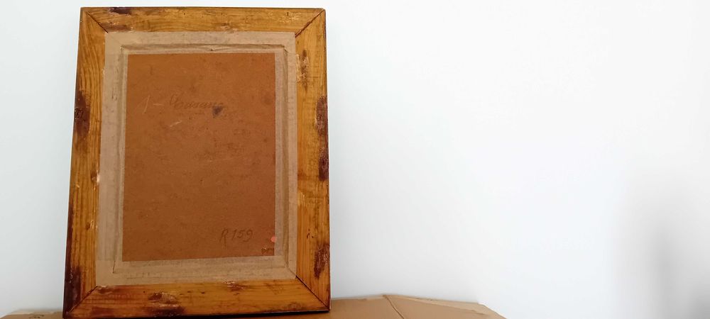 Pintura Antiga óleo sobre madeira 40 x 33 cm!