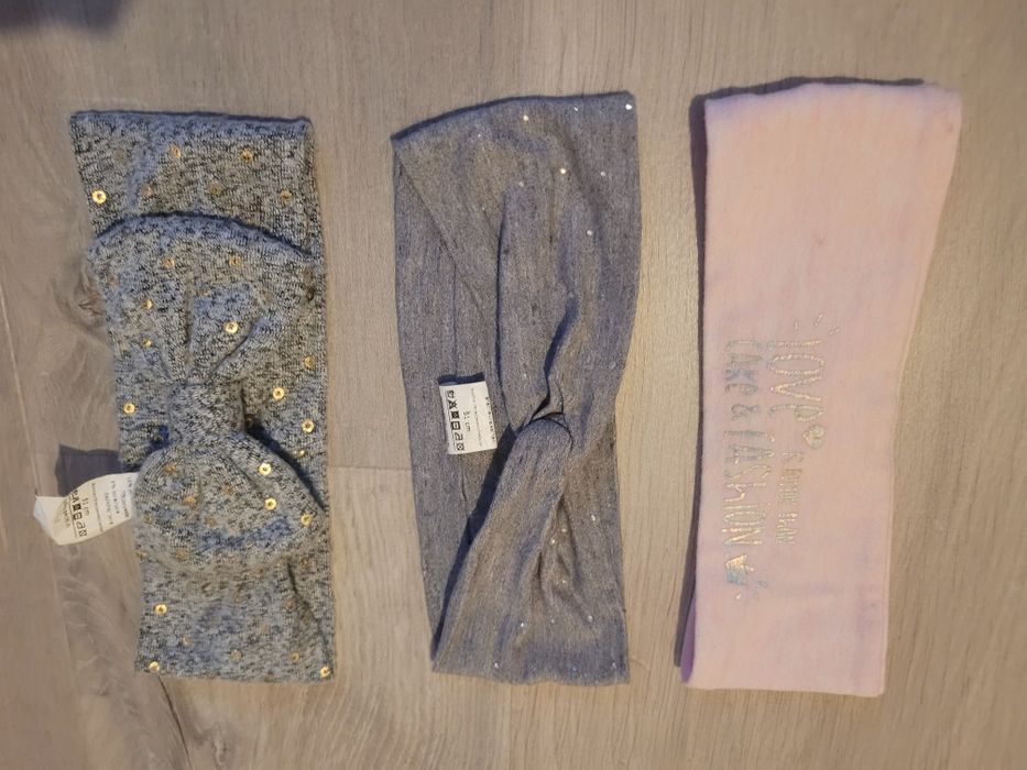 Broel opaski 3 szt na jesień dla dziewczynki na ok 51 ( 50-52) opaska