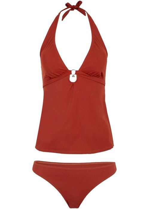 AG5769 tankini brązowe wiązane z figami r.46