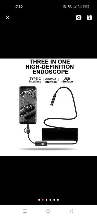 Промышленная камера-эндоскоп Ip67 Водонепроницаемый  7 мм 3 в 1