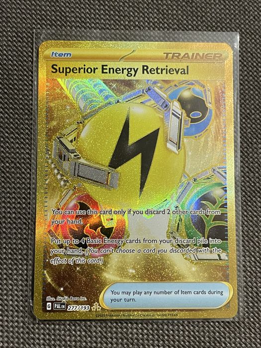 Karta pokemon Superior Energy Retrieval PAL 277 idealna , w folii .