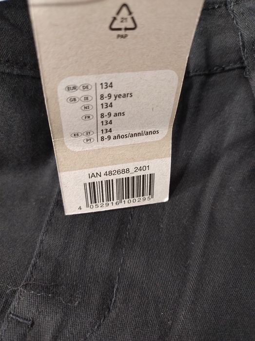 Spodnie chłopięce r 134 chino czarne