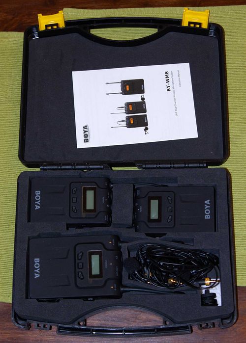 Bezprzewodowy system mikrofonowy Boya BY-WM8 dwa mikrofony