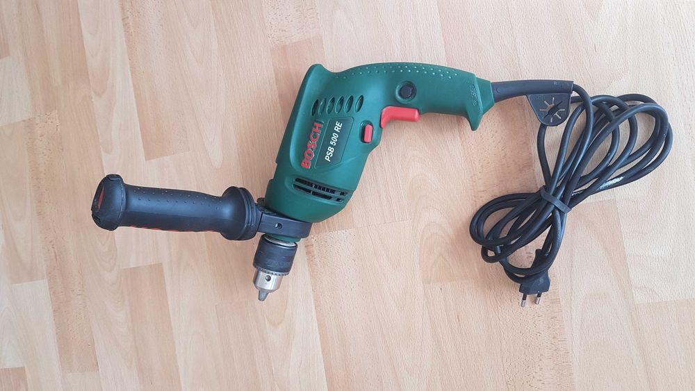 Wiertarka Bosch udarowa-PSB-500 RE-Uszkodzone