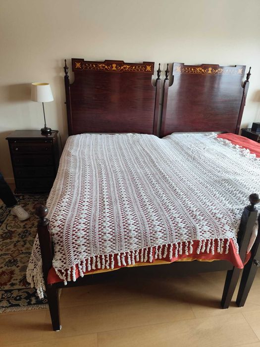 Colcha croché feita a mão antiga