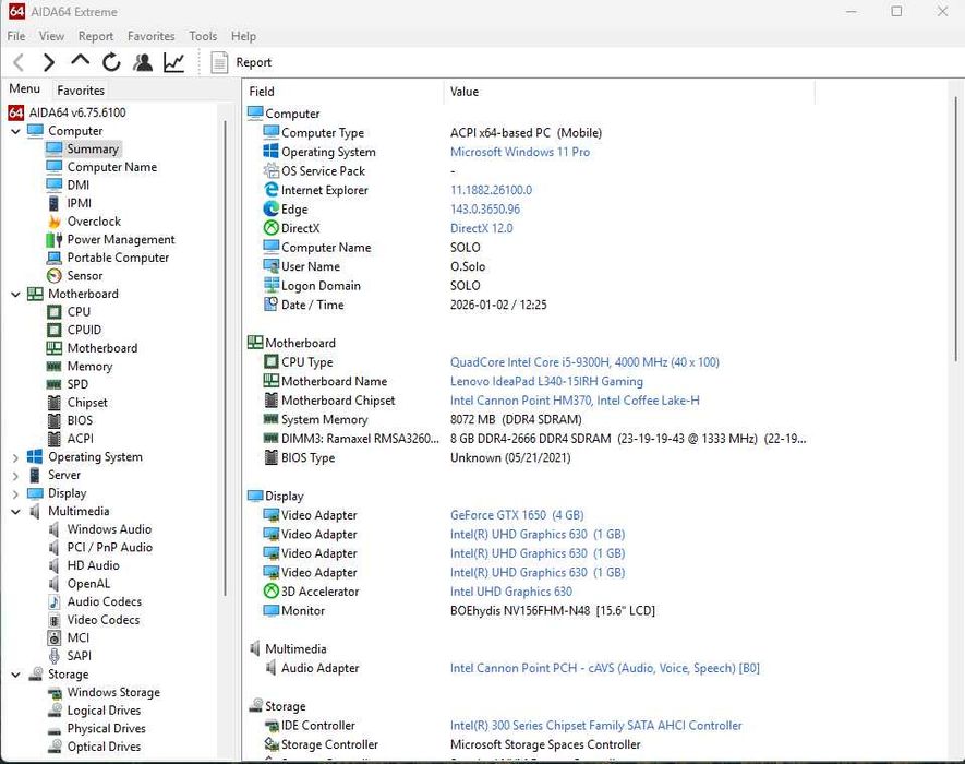 Ноутбук Lenovo IdeaPad L340-15IRH Gaming
