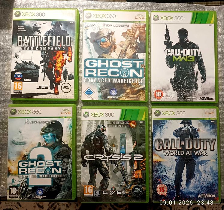 Приставка X BOX 360 + кинект + 2 джойстика + 16 игр