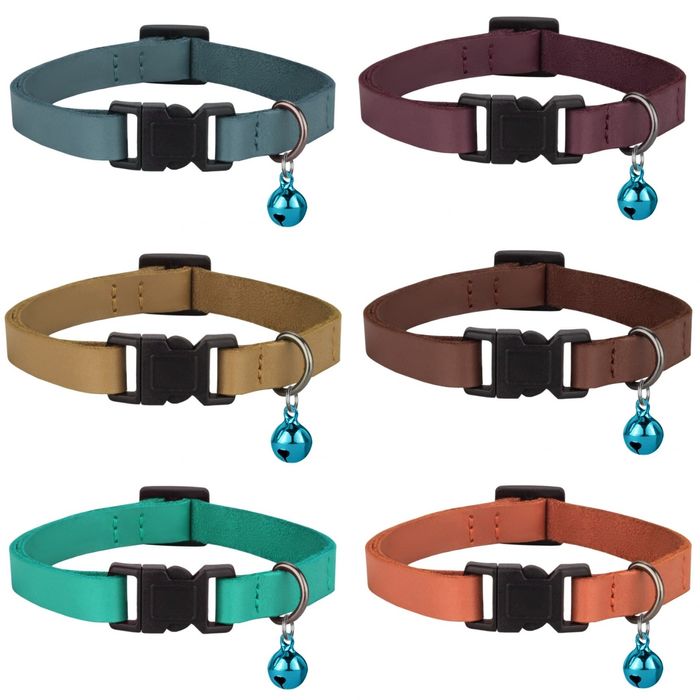 Кожаный ошейник, ремешок для кота, котов, кошек, котят, кошачий