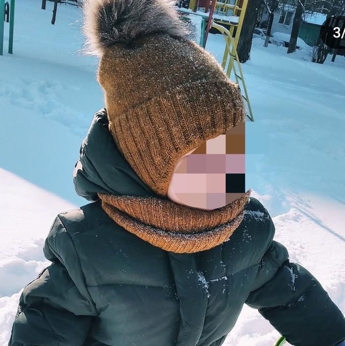 Шапка шарфик зима 3-5р