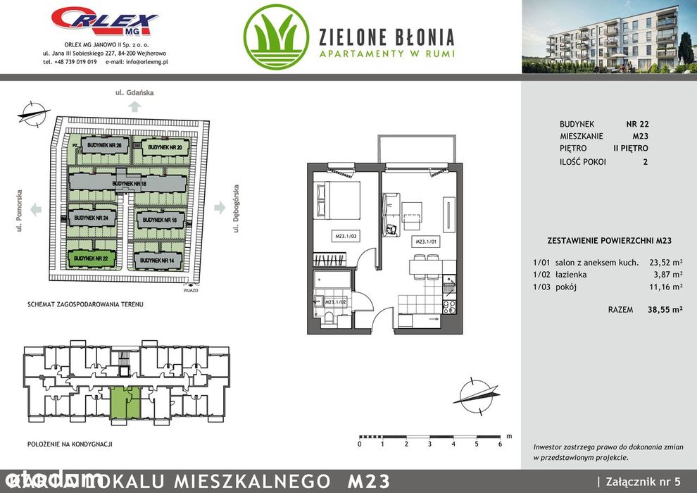 Mieszkanie Zielone Błonia Rumia Etap III