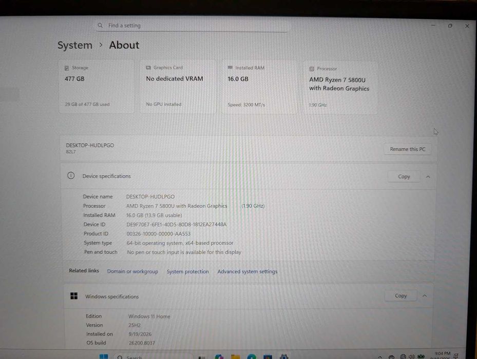 Lenovo IdeaPad 5 Pro 14ACN6 Ryzen 7 5800U 16GB 512GB SSD