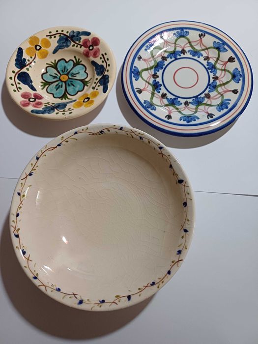 Conjunto 3 Peças pintadas à mão.