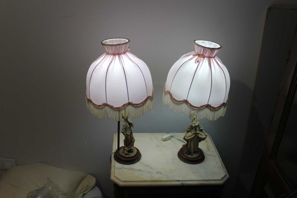 Candeeiro mesa cabeceira   Abajur em Rosa