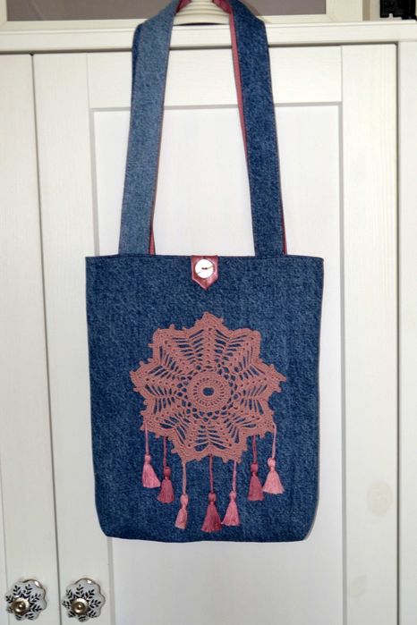 Piękna, oryginalna torebka w stylu boho. Rękodzieło
