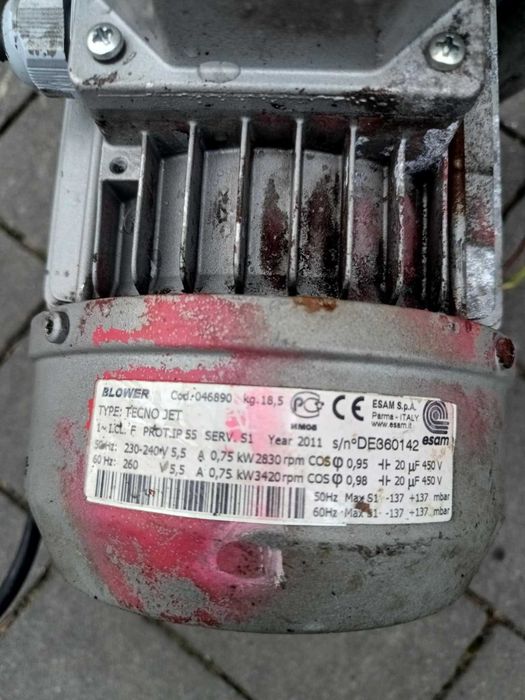 Sprężarka ESAM -Dmuchawa bocznokanałowa TECNO JET 0,75 kW 230V/50HZ
