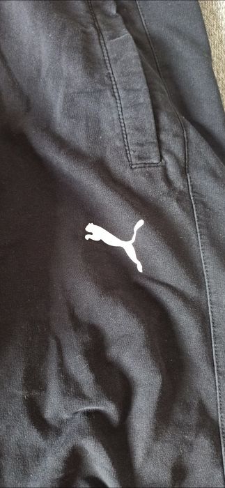 Czarne spodnie dresowe sportowe joggery unisex rozmiar S Puma