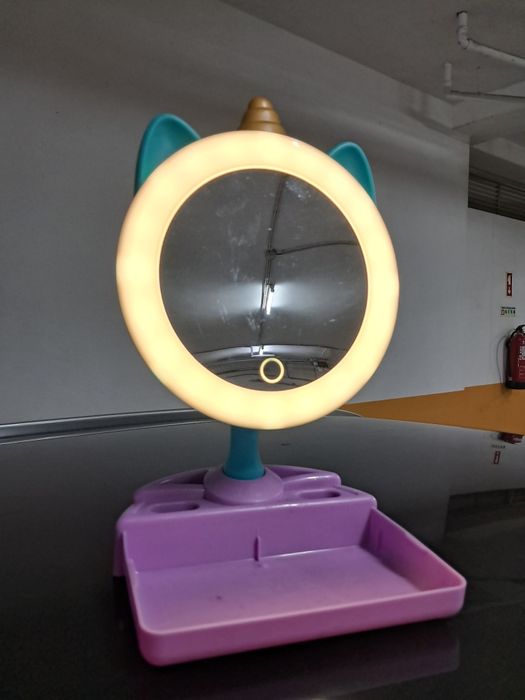 Espelho maquilhagem unicornio