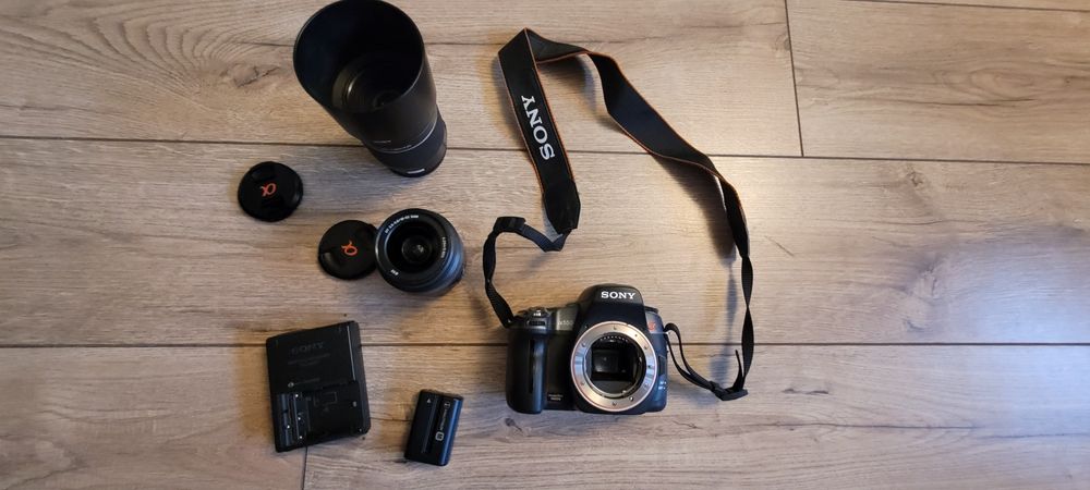 Lustrzanka Sony Alpha A550 + 18-55mm + 55-200mm