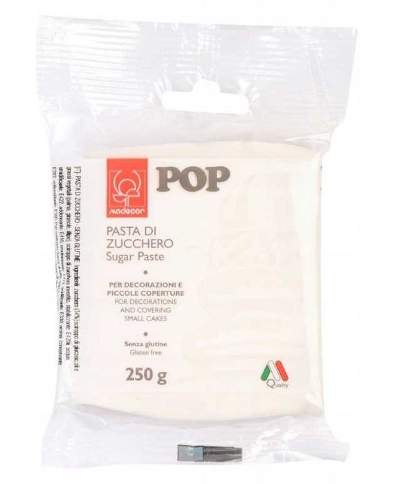 Masa cukrowa lukier plastyczny biała 250 g Modecor