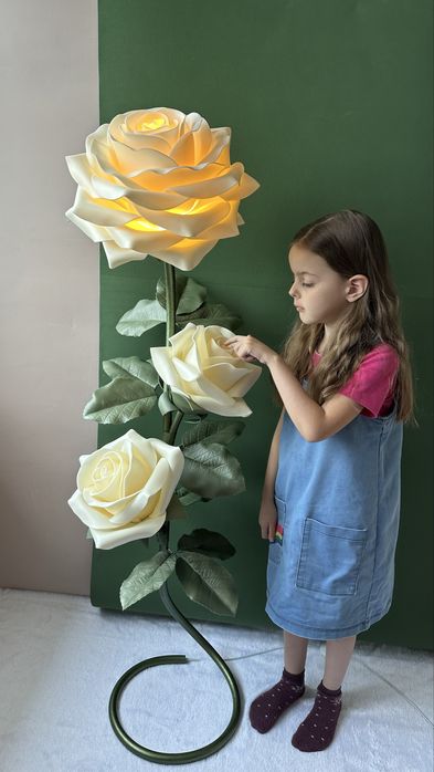 Квітка-світильник, цветок-светильник, торшер, квіти ручної роботи