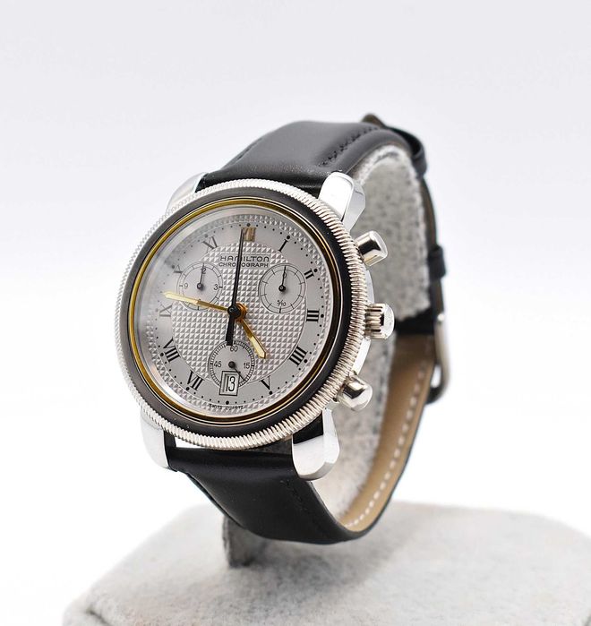 Relógio Hamilton Chronograph Stainless Steel Watch Date 8800- NOS/Novo