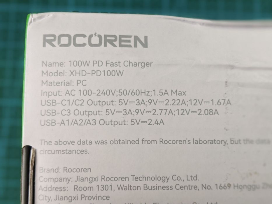 Зарядний пристрій GaN Recoren 100W