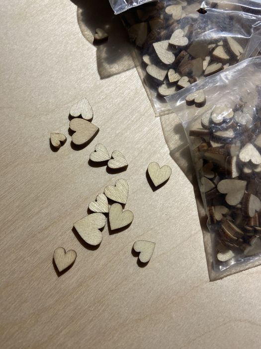 Drewniane serca impreza urodziny ozdoby