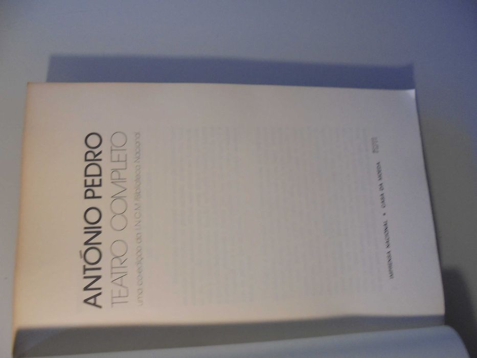 Pedro (António);Teatro Completo