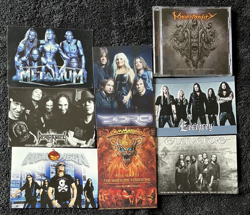 Postais Helloween Gamma Ray Doro Evergrey Eluveitie Metalium Death Angel