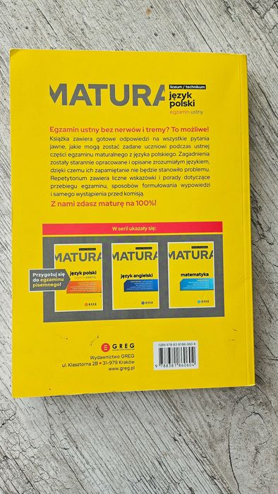 Matura języka polski egzamin ustny  GREG