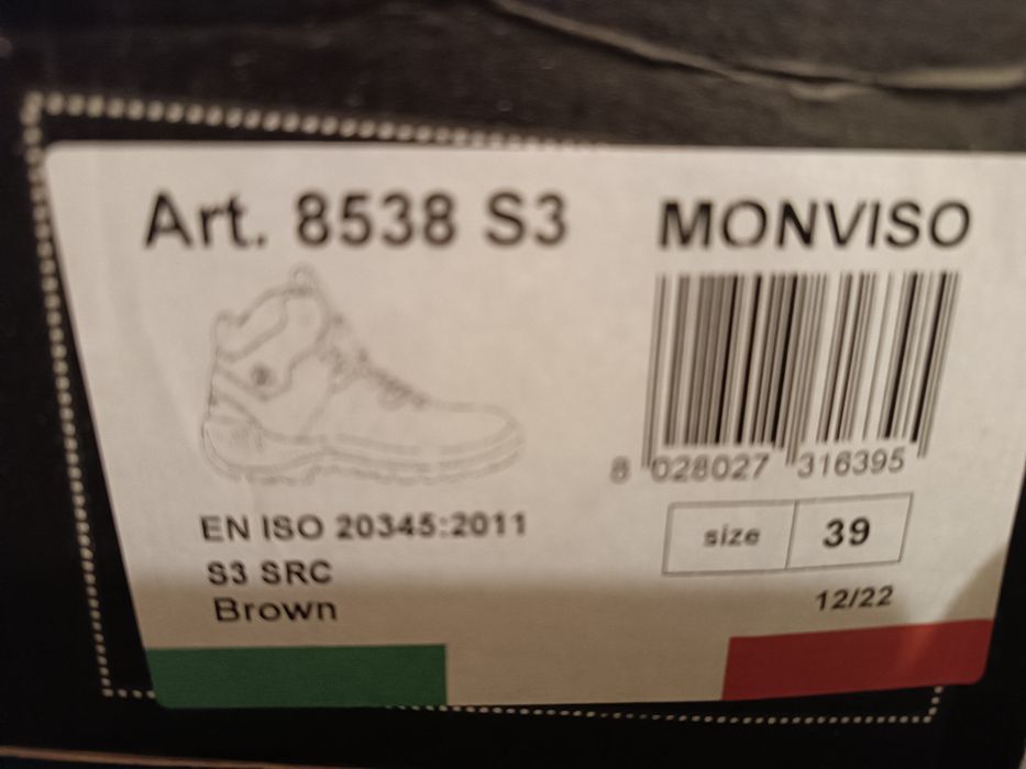 Botas de trabalho - palmilha e biqueira de aço