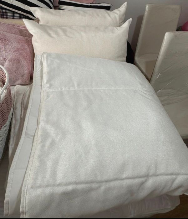 Colcha com brilho + 2 almofadas – conjunto elegante luxo