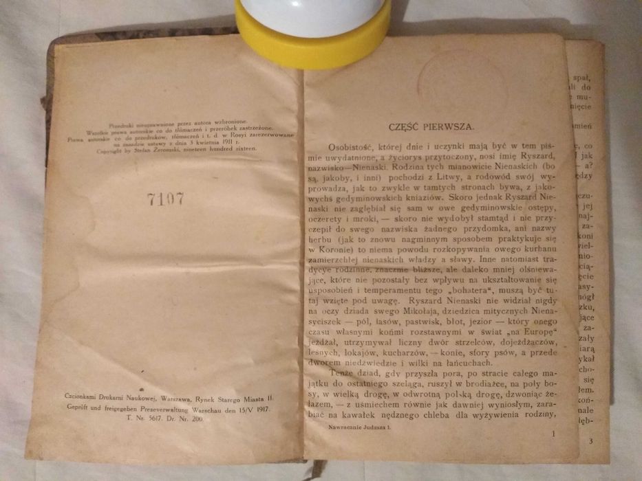 1916 Stefan ŻEROMSKI Walka z SZATANEM Nawracanie JUDASZA stara książka