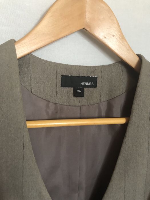 Kamizelka beżowa w prążki Hennes dla H&M rozm 34