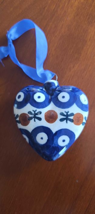 Zawieszka -bombka ceramika bolesławiecka