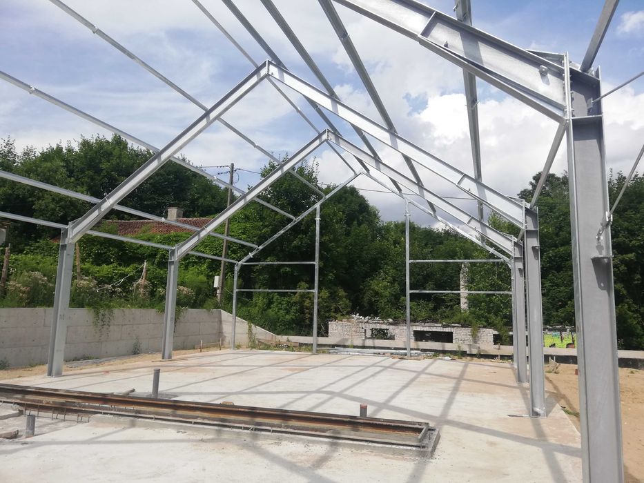 Konstrukcja Stalowa  hali hala wiata7m30m4m BEZ POZWOLENIA