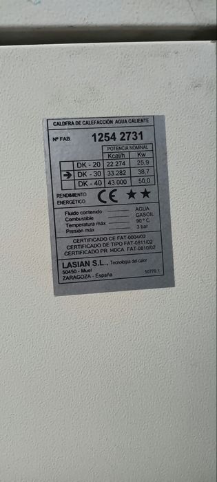 Caldeira aquecimento central Lasian DK 30