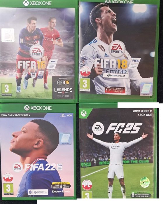 FC 25, FIFA 22, Fifa 18, Fifa 16, gry na konsolę xbox one