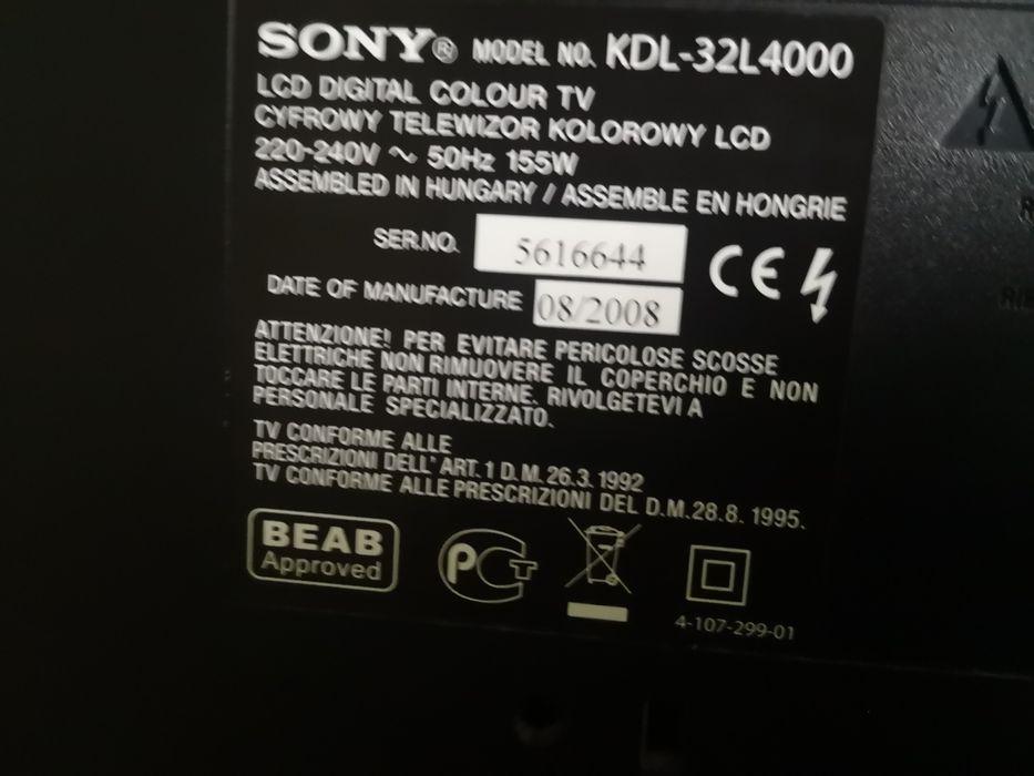 Niezawodny telewizor LCD Sony 32 cale